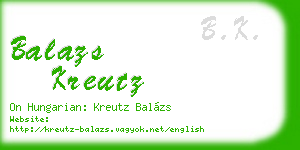 balazs kreutz business card